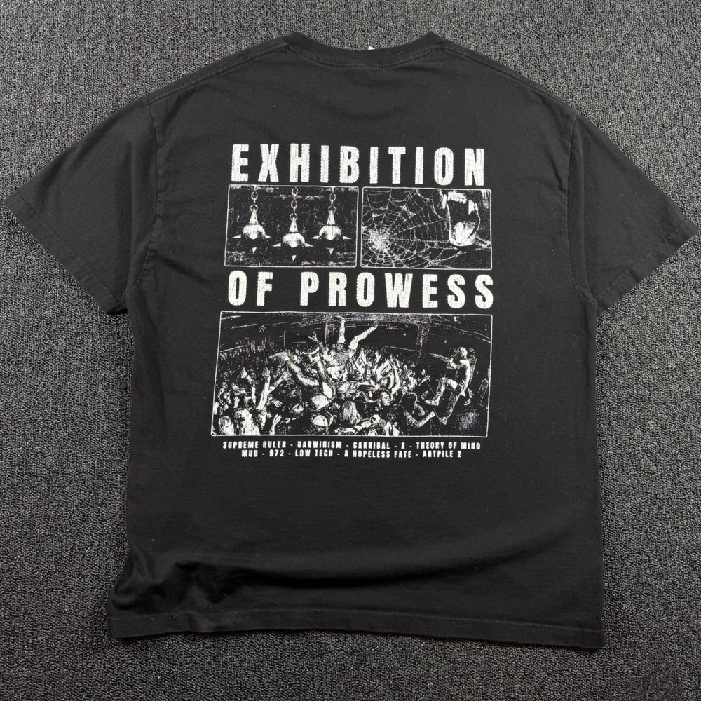 Kublai Khan TX Exhibition of Prowess T-Shirt Band Tee Black Men's XL Metalcore